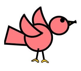 uccellino rosa